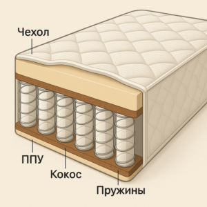 Пружинный блок с независимыми пружинами