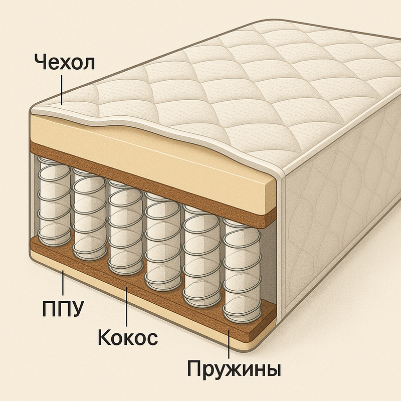 Пружинный блок с независимыми пружинами